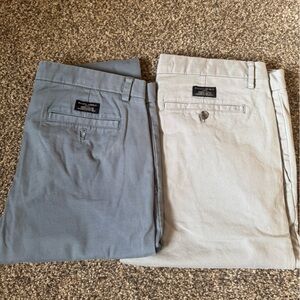 Banana Republic Men's Chinos - Gray and Cream